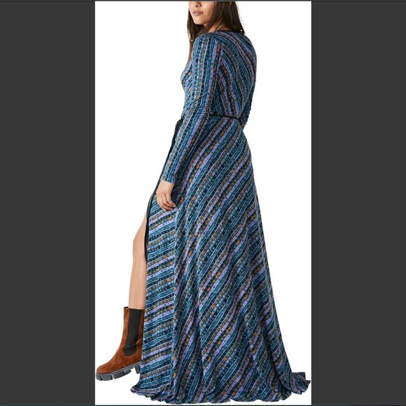 FREE PEOPLE: Phoebe Long Sleeve Wrap Dress - Picture 3 of 4